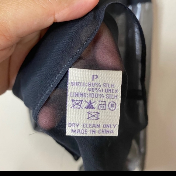 Silver silk and lurex tank top with hook and eye closure - Picture 3 of 4